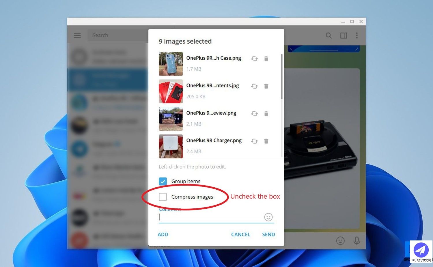 Telegram发送不加压照片和视频